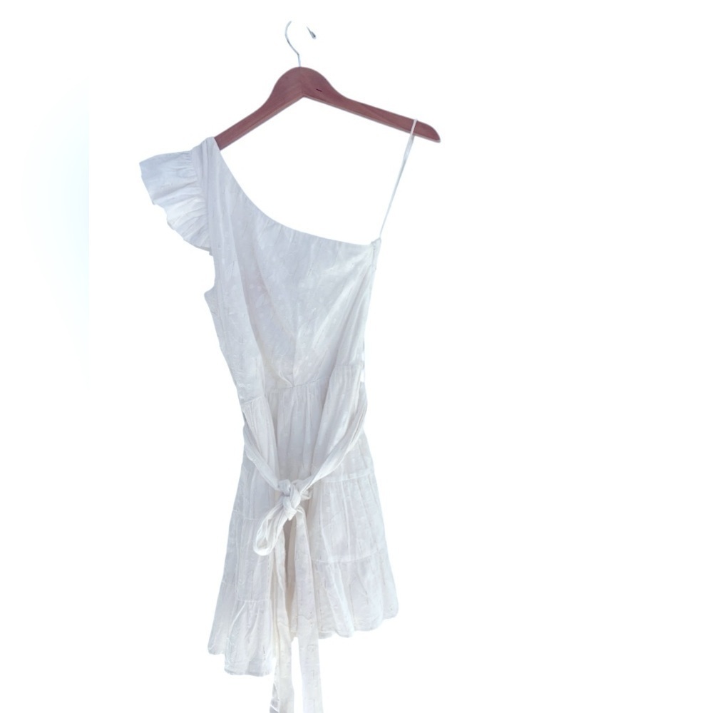Revolve Karina Grimaldi New with Tags Pauline Jacquard Mini Dress in White - Picture 3 of 9